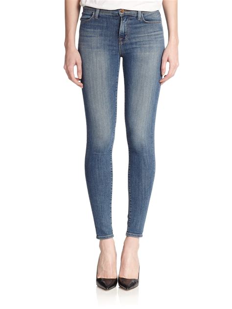 Lyst J Brand 23110 Maria High Rise Skinny Jeans In Blue