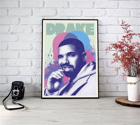 Drake Poster Drake Wall Art Drake Print Drake Music Print Etsy