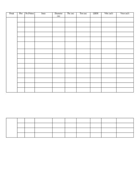 Tally Sheet Inventarisasi Hutan | PDF