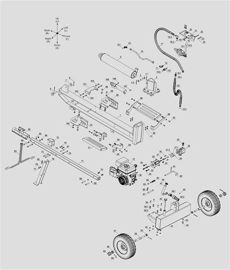 Boss Industrial 27, 32, 37 Ton H/V Gas Log Splitter Parts WD27T, WD32T