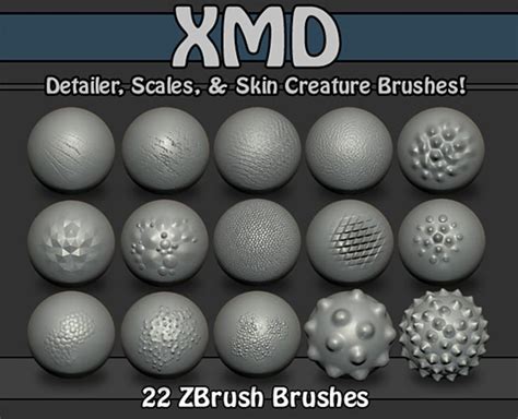 Xmd Zbrush Creature Brush Set Flippednormals