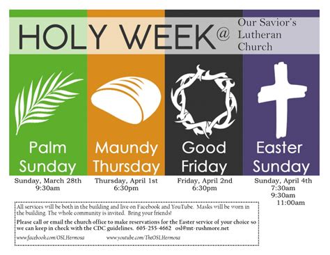 Bulletins For Holy Week Maundy Thursday And Good Friday Our Saviors