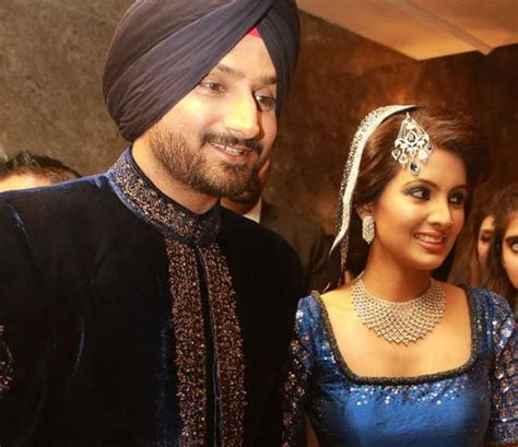 The Bride Wore Blue Peek Into Geeta And Bhajji’s Wedding Reception Bride Wear Geeta Basra Bride
