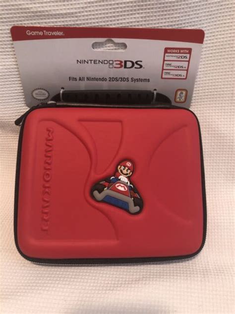 Nintendo 2ds 3ds Game Travel Storage Case Mario Kart Red Ebay