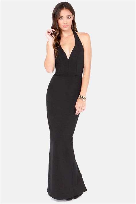 Sexy Black Dress Bodycon Dress Maxi Dress Halter Dress 4900