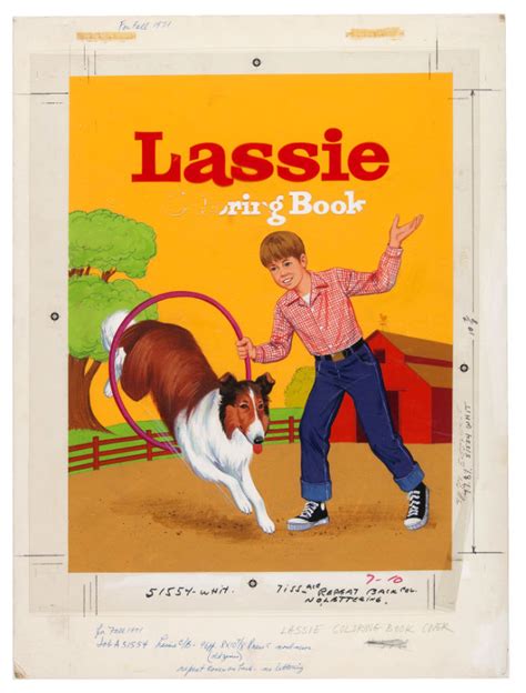 Hakes Lassie Coloring Book Whitman Original Cover Art