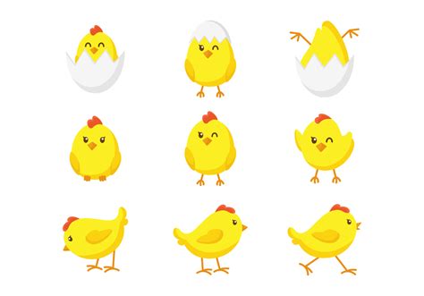 Easter Chick Cute Icons 145073 Vector Art At Vecteezy