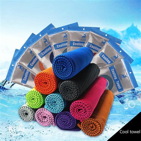2 Pieces High Quality 90x30cm Cooling Sport Towel Sweat Summer Ice