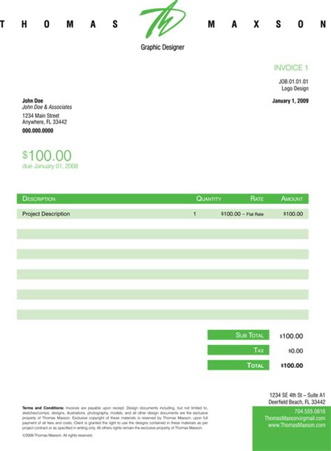 8 Free Graphic Design Invoice Templates And Examples To Inspire You
