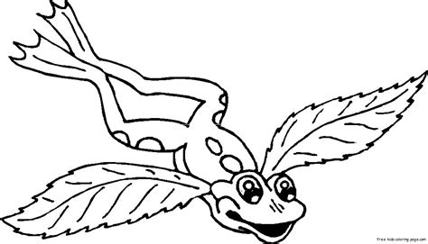 Angel coloring pages are fun for kids and adults to color. frog with angel wings tattoo coloring pages for kidsFree ...