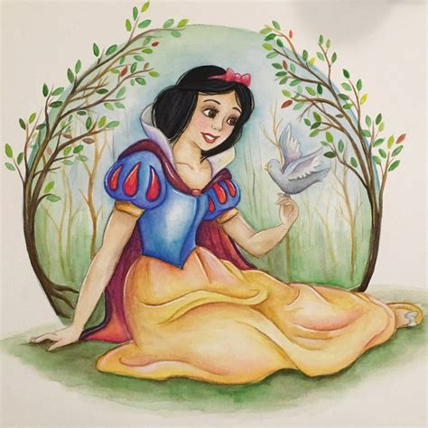 Original Disney Princesses Watercolor Paintings 9x12 Inches Etsy