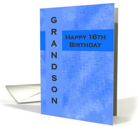 Happy 16th Birthday Grandson Card Happy 16th Birthday Grandson
