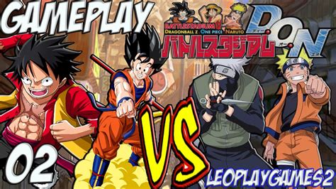 Battle Stadium Don Game Play 2 Pt Br Goku Vs Naruto Luffy E Kakashi
