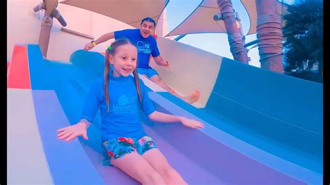 Nastya And Dad On Water Attractions Youtube