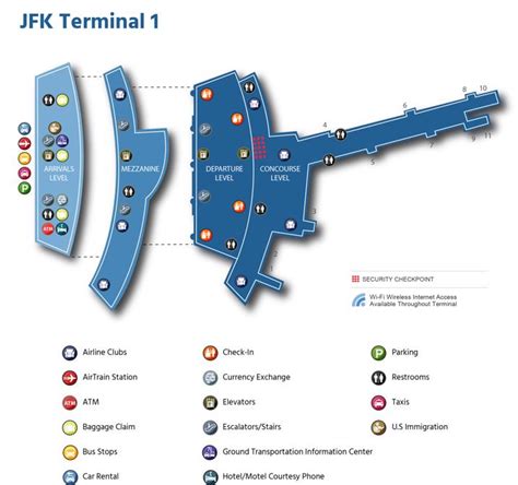 Layout Jfk Airport Map New York John F Kennedy International Jfk