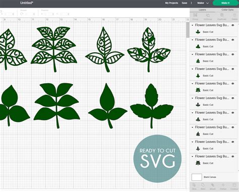 Flower Leaves Svg Png Dxf Eps Creative Vector Studio