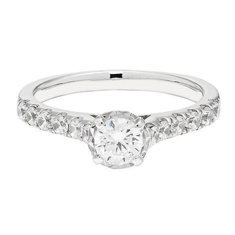 1 ct tw diamond engagement ring in 14k white gold diamond engagement rings engagement rings
