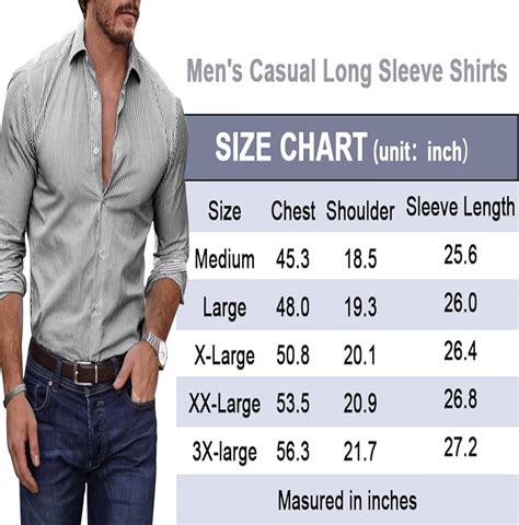Mens Dress Shirt Size Charts How To Find Your Perfect Fit Atelier