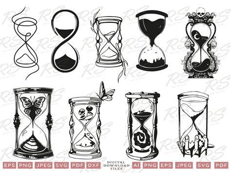 hourglass svg bundle sand watch svg png flower hourglass svg sand watch clipart hourglass