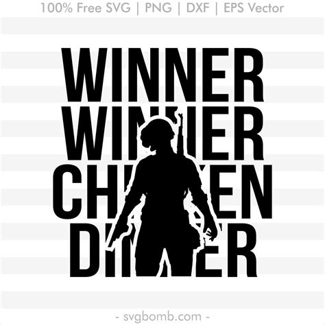 Free PUBG SVG: Winner Winner Chicken Dinner | SVGBOMB | Svg, Winner, Winner winner chicken dinner