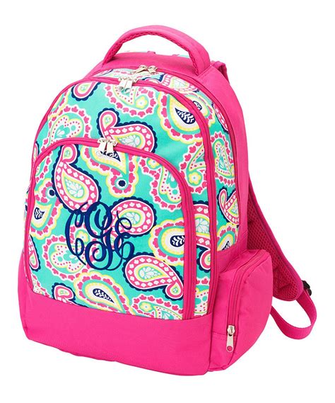 Pink Paisley Monogram Backpack Monogram Backpack Personalized