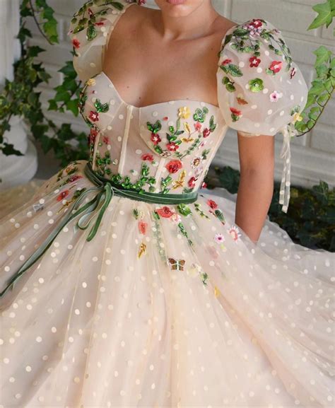 Floral Dreams Gown Fairy Prom Dress Fairytale Dress Sweetheart Prom