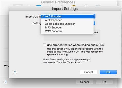 How To Change Audio Import Settings In Itunes On Mac Windows