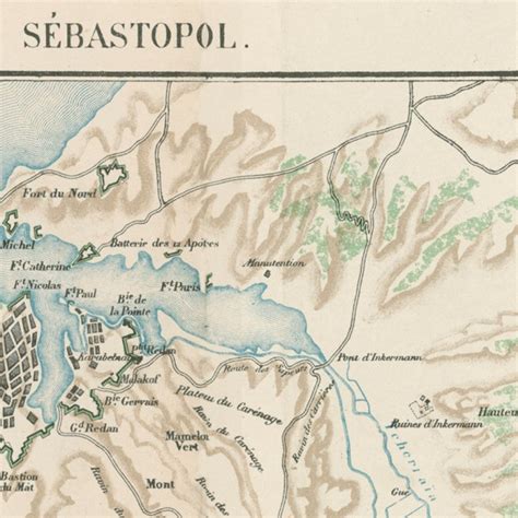 Carte De Sébastopol 24 Octobre 1854