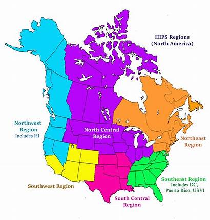 North Map Regional Regions America Region American