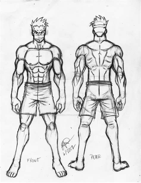 Drawing Male Body Step By Step Buff Guy Reference Leg Workouts