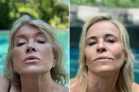 Chelsea Handler Re Creates Martha Stewarts Sexy Pool Pic