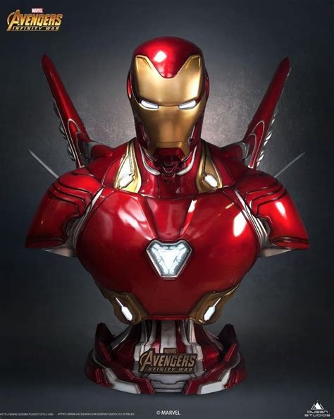 Queen Studios Iron Man Mk 50 Life Size Bust Hobbies And Toys Toys
