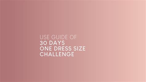 30 Days One Dress Size Challenge By Read Pdf Issuu