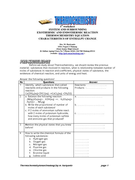 Balance the following reactions and indicate which of the six. Worksheet 46 Types Of Reactions Answer Key | Kids Activities