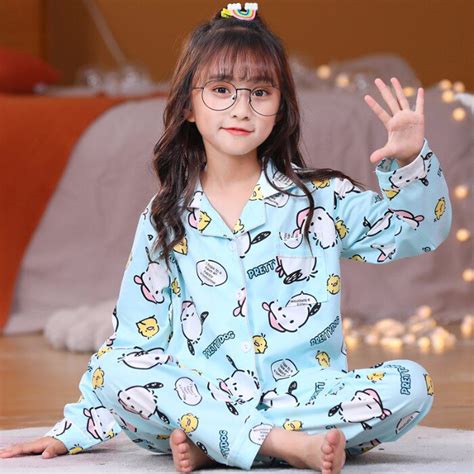 Sanrio Pijama De Hello Kitty Para Niña Traje De Manga Larga Con Dibujos Animados De Cinnamoroll