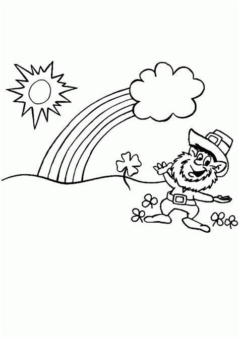Click here to print the leprechaun coloring page. Rainbow With Pot Of Gold Coloring Pages - Coloring Home