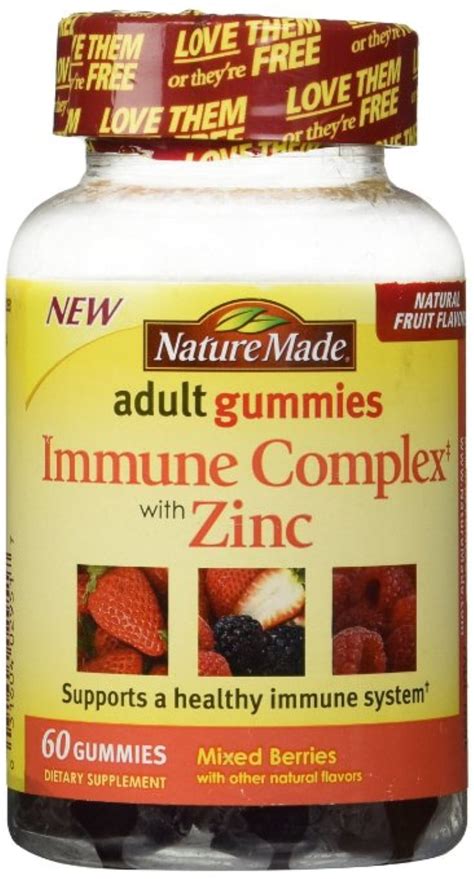 Nature Made Adult Gummies Immune Complex With Zinc 60 Ea Pack Of 6