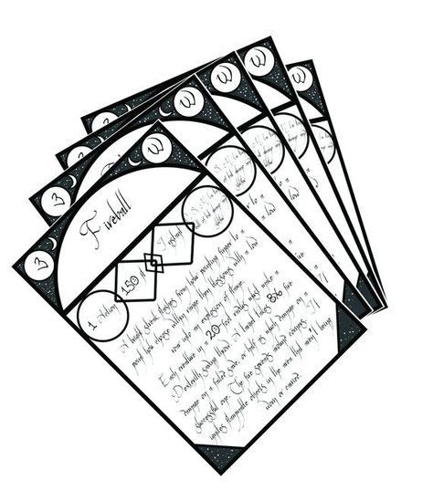 Printable Blank Spell Cards For Spell Books In Dndpathfinder Pdf