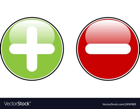 Plus And Minus Royalty Free Vector Image Vectorstock