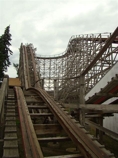 Geauga Lake The Big Dipper Roller Coastercoming Down First Hill
