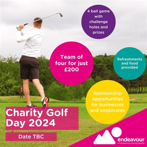 charity golf day 2024 date tbc endeavour
