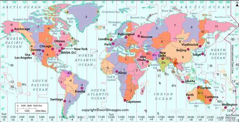Time Zones Of The World Map Large Version 5 Free Printable World Time