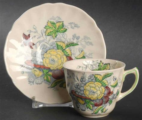 The Kirkwood Multicolor Flat Demitasse Cup And Saucer Set By Royal Doulton Replacements Ltd