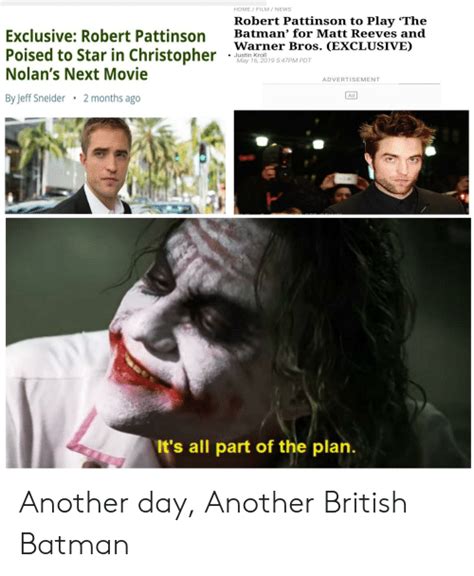 Discover more posts about robert pattinson meme. HOME FILM NEWs Robert Pattinson to Play 'The Exclusive ...