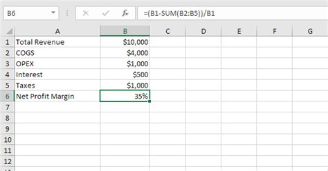 Profit Margin Formula In Excel In Easy Steps