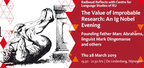The Value Of Improbable Research An Ig Nobel Evening Lezing
