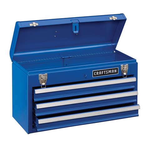 Craftsman 3 Drawer Metal Portable Chest Chrome Blue Shop Your Way