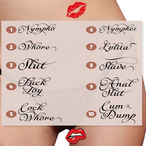 4x Cursive Kinky Adult Temporary Tattoos Tramp Stamps Ddlg Etsy Uk