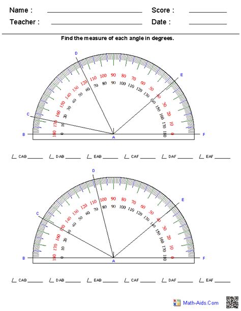 Measuring Angles Without A Protractor Worksheet Angleworksheets Com
