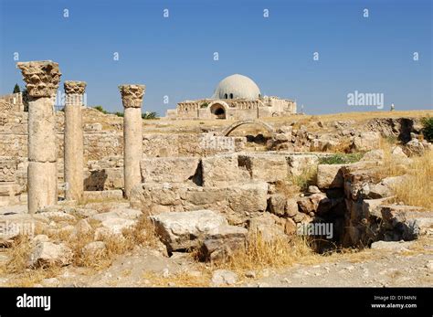 Amman The Citadel Stock Photo Alamy